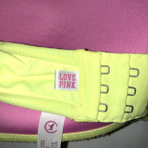 VS Pink Bandai Top Neon Green Cupped Top 36B - Picture 7 of 8